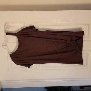 One shoulder short sleeve long top